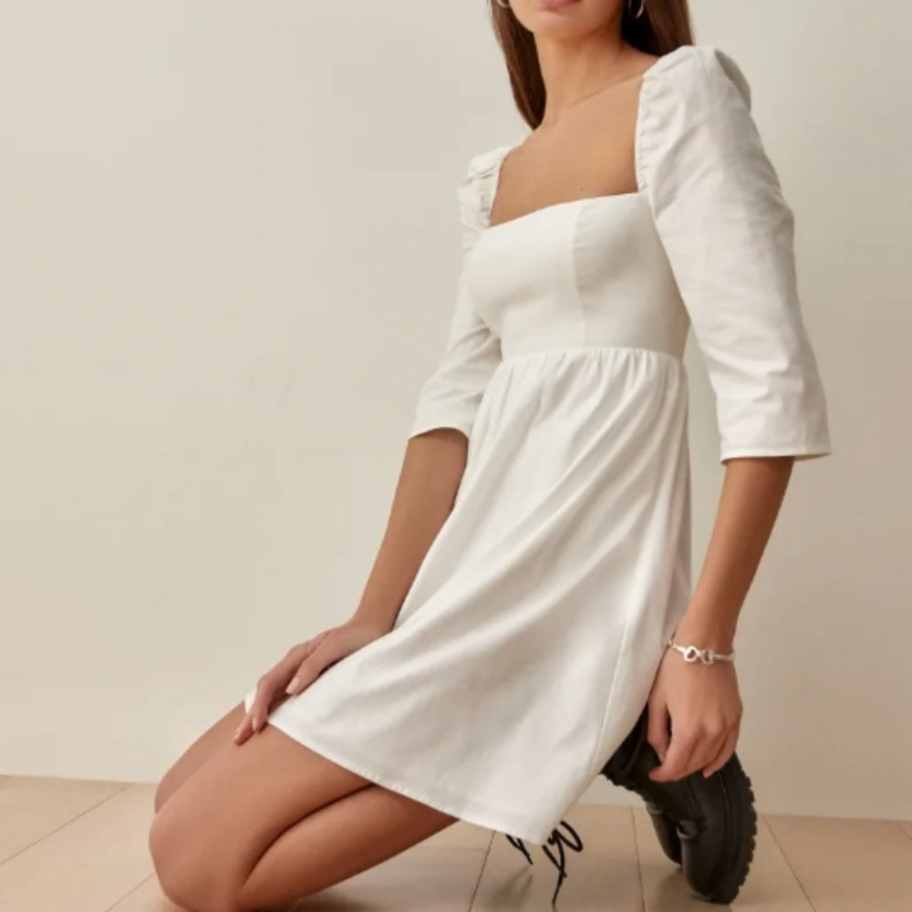 NWT - Reformation Gibson Dress (White)